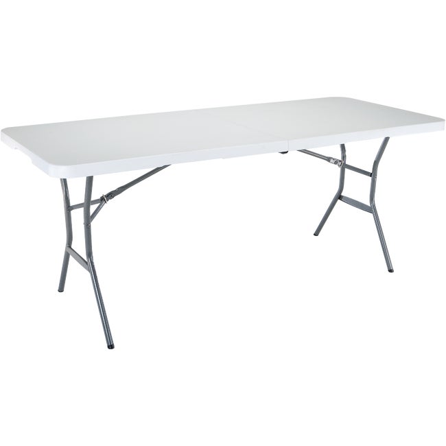 Lifetime 6′ x 30″ White Granite Fold-In-Half Table